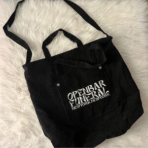 Open Bar Funeral Corduroy Tote Bag